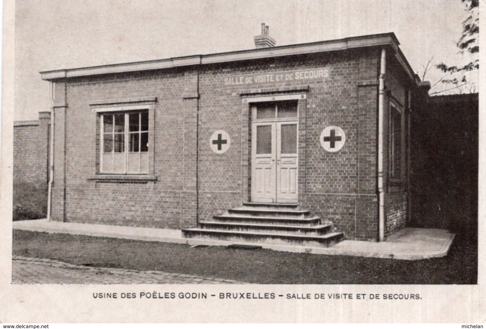 CPA   BELGIQUE---BRUXELLES---USINE DES POELES GODIN---SALLE DE VISITE ET DE SECOURS - Otros & Sin Clasificación