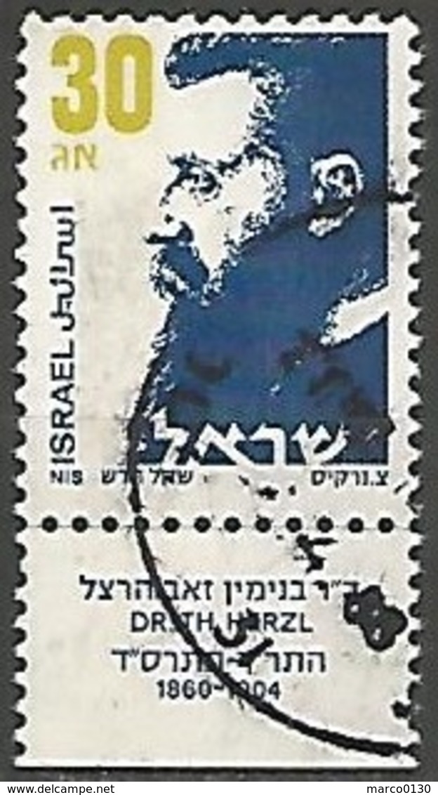 ISRAËL N° 965 OBLITERE AvecTabs - Usados (con Tab)