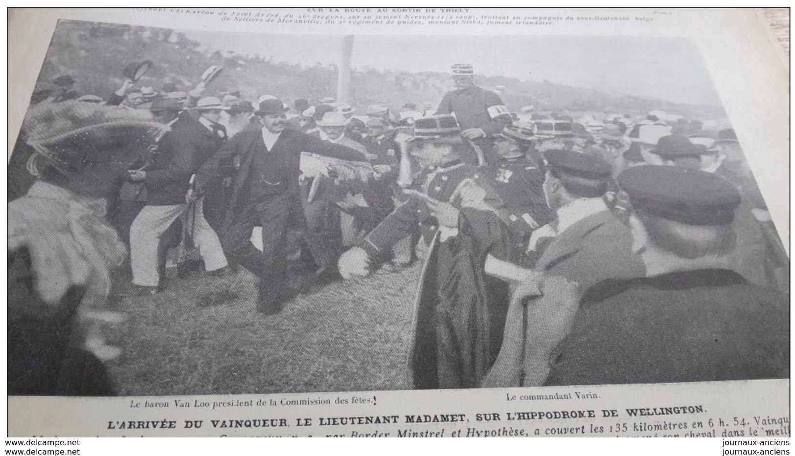 1902 KILOMETRE À DEAUVILLE - RAID BRUXELLES OSTENDE - THIELT - COOLSCAMP - WELLINGTON - MOTOCYCLETTE