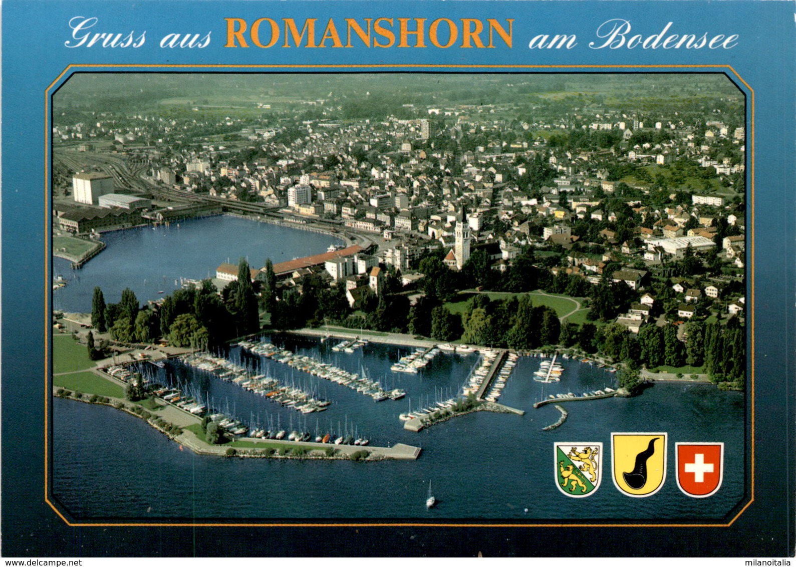 Gruss Aus Romanshorn Am Bodensee - Flugaufnahme (3999) * 26. 3. 1990 - Romanshorn