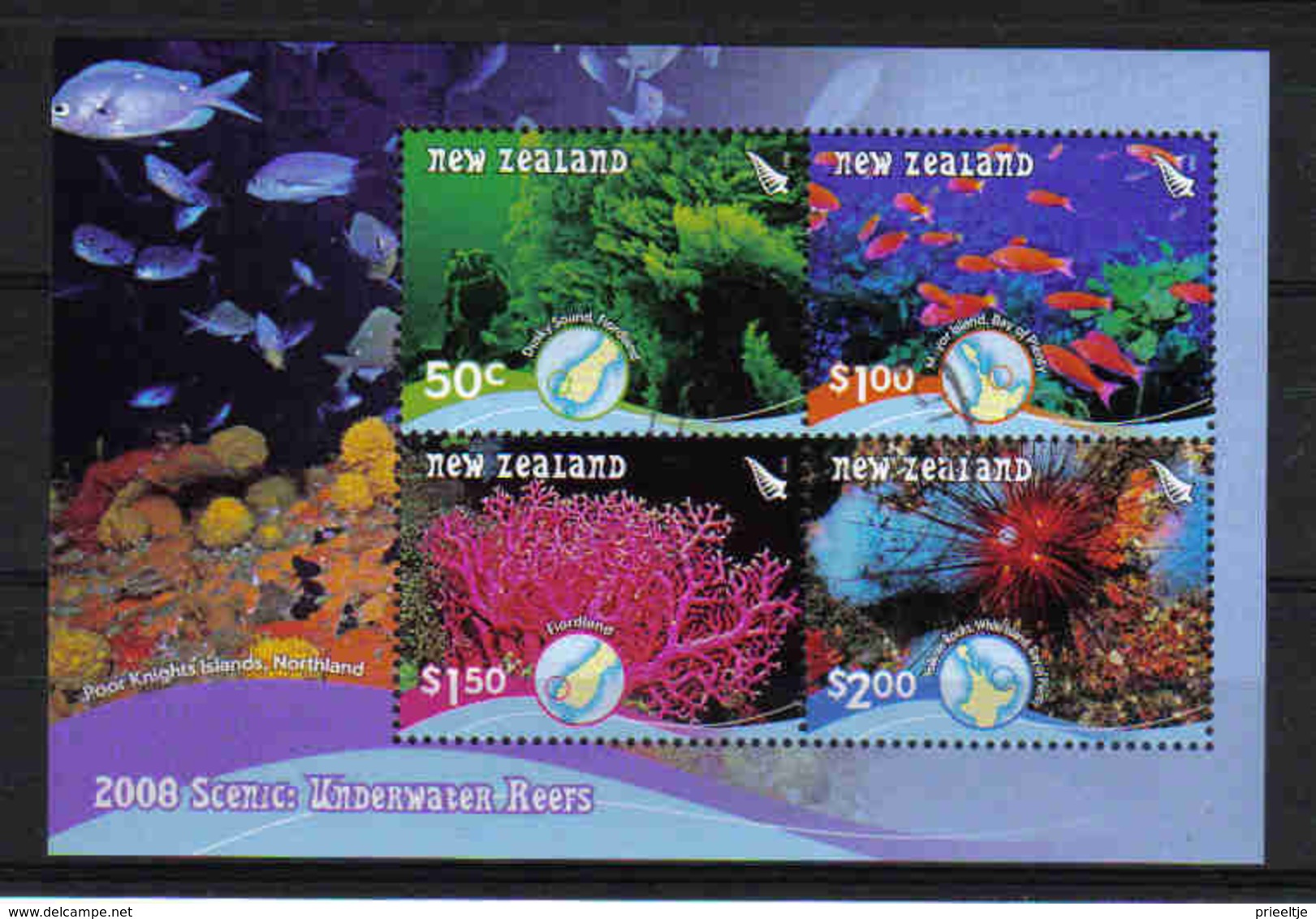 New Zealand 2008 Coral Reefs S/S Y.T. BF 227 (0) - Blocs-feuillets