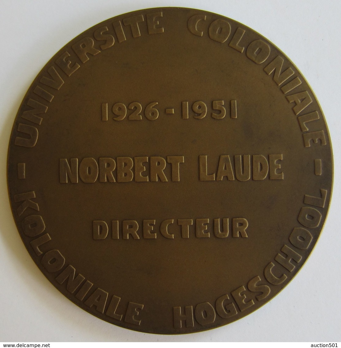 M05342 CONGO - NORBERT LAUDE - DIRECTEUR - UNIVERSITE COLONIALE  - 1926-1951- Son Profil (258 G) - Firma's