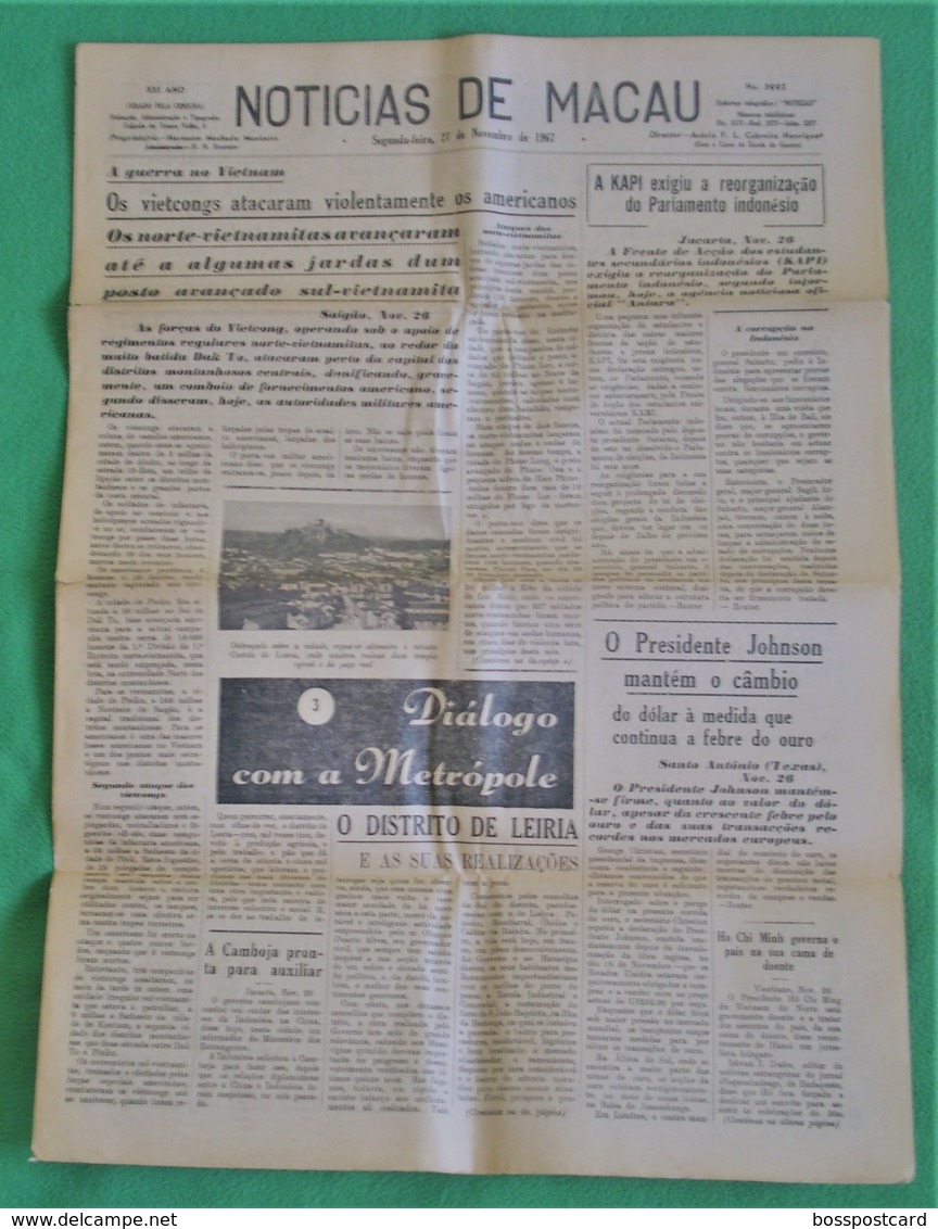 Macau - Jornal Notícias De Macau, Nº 5992, 27 Novembro De 1967 - Imprensa - Macao - China - Portugal - Algemene Informatie