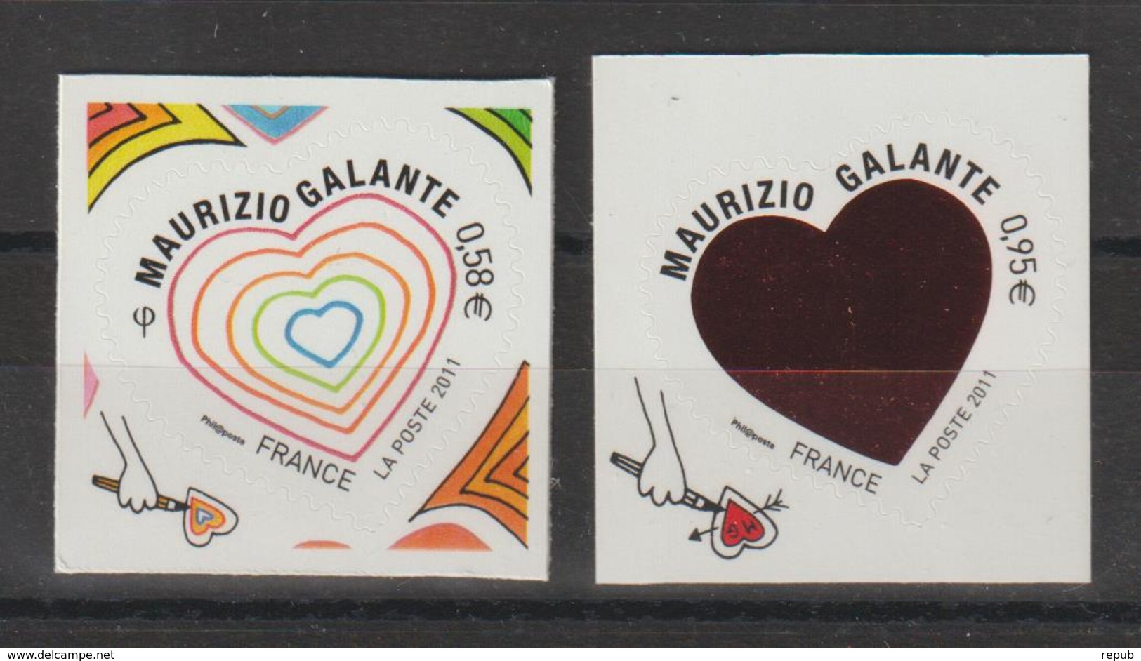 France 2011 Coeur Galante 510 Et 511 Neufs ** MNH - Andere & Zonder Classificatie