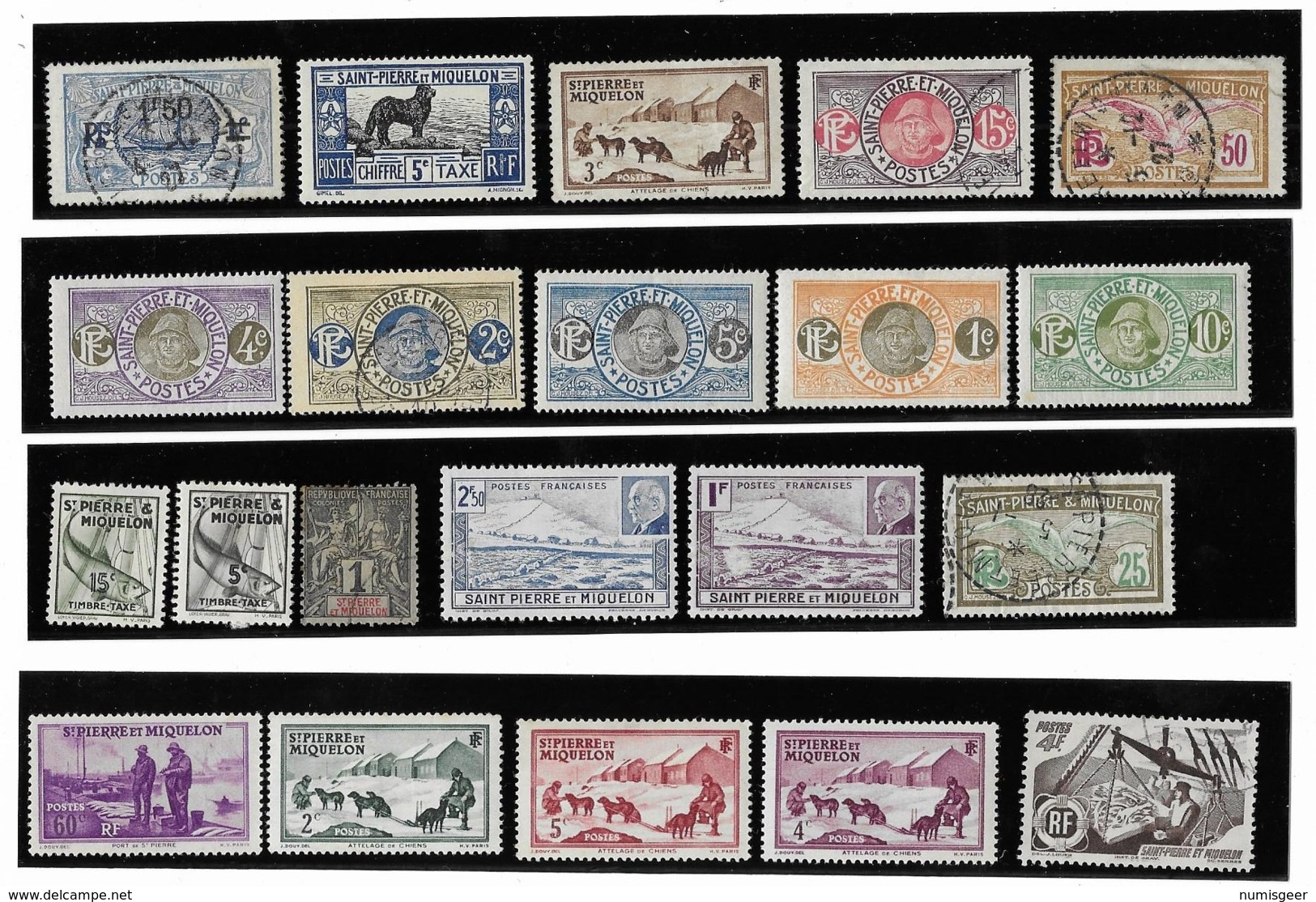 SAINT-PIERRE ET MIQUELON  -  Lot De 21 Timbres - Collezioni & Lotti