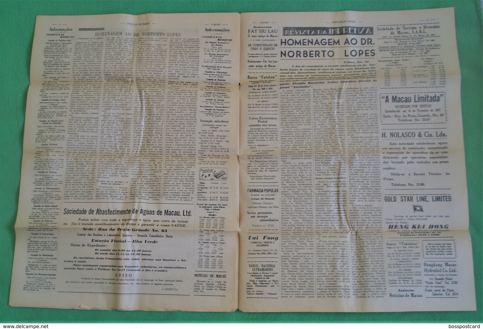 Macau - Jornal Notícias De Macau, Nº 5996, 1 Dezembro De 1967 - Imprensa - Macao - China - Portugal - Algemene Informatie