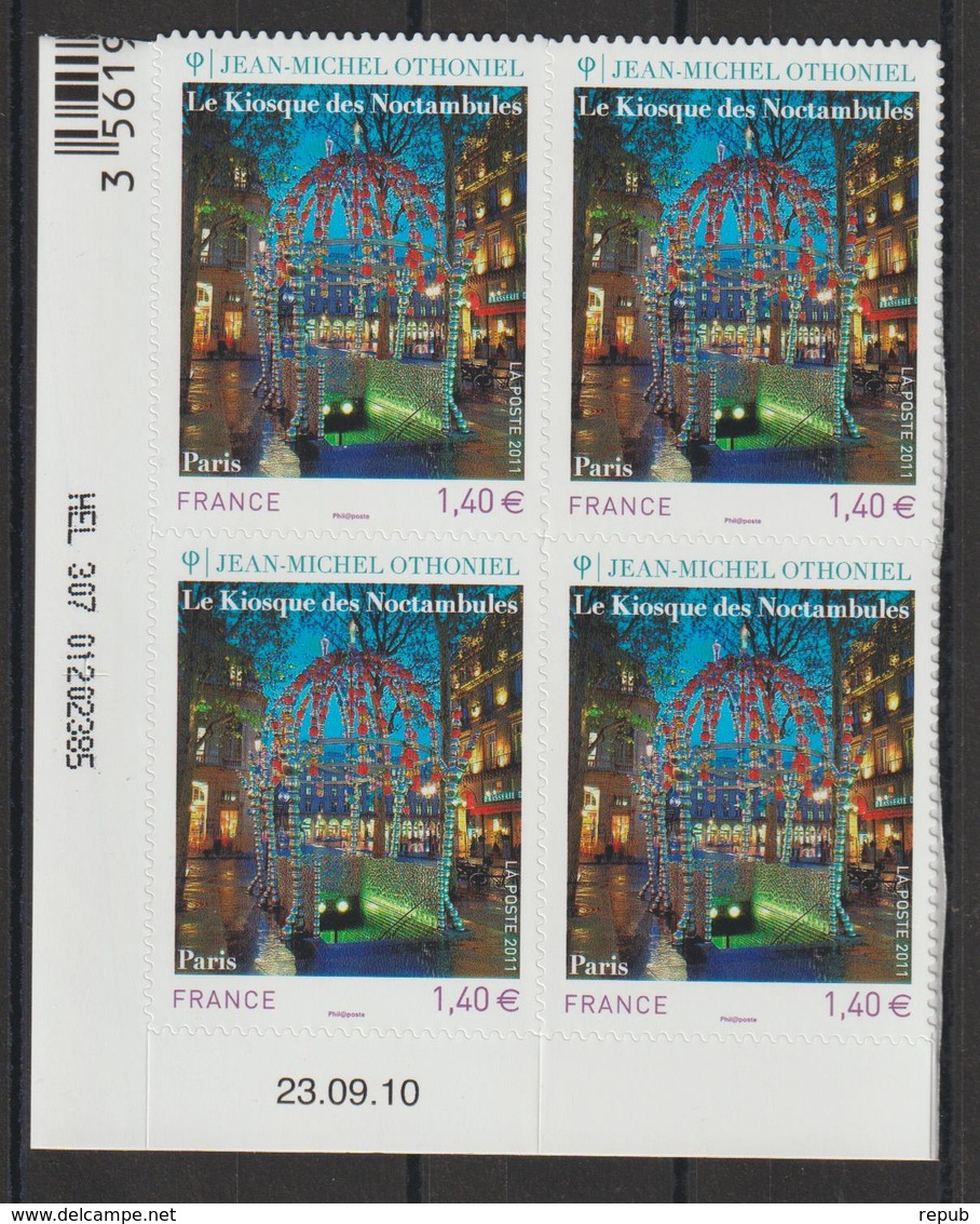 France 2011 Tableau Othoniel En Coin Daté 525 Neuf ** MNH - Ungebraucht