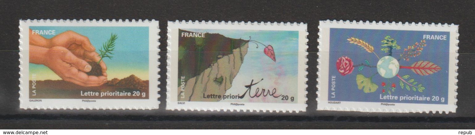 France 2011 Fete Du Timbre La Terre 526A, 527A Et 537A Neufs ** MNH - Autres & Non Classés