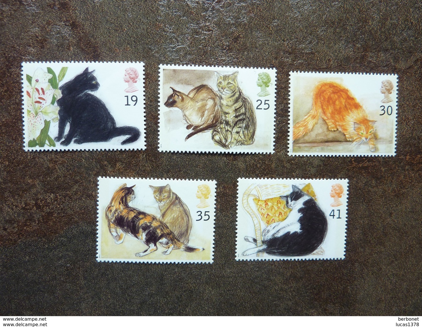 1995 PETS CATS ART DRAWINGS FLOWERS LILLIES SET MNH - Ungebraucht