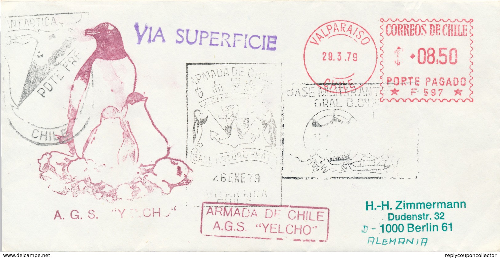 CHILE / VALPARAISO   - 1970  ,  ARMADA DE CHILE  A.G.S. YELCHO  ... - Otros & Sin Clasificación