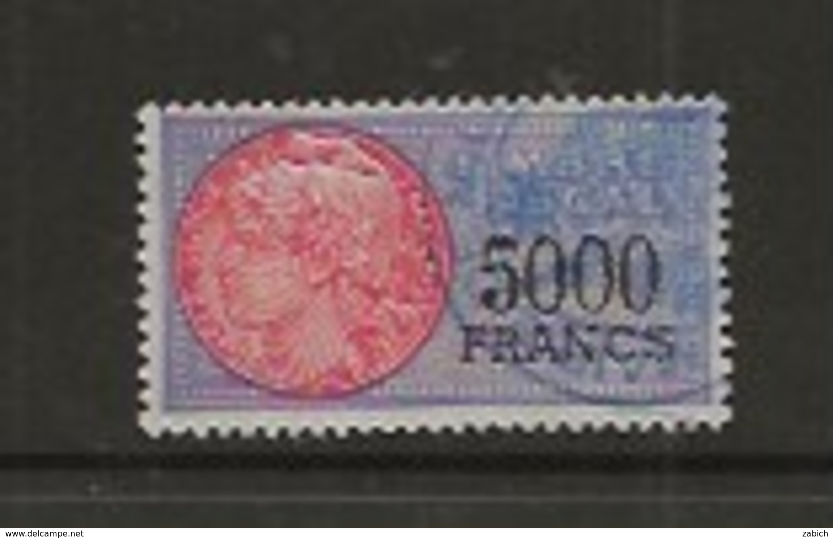 FISCAUX FRANCE SERIE UNIFIEE N°316 A 5000F Violet Type II  Cote 90€ - Other & Unclassified