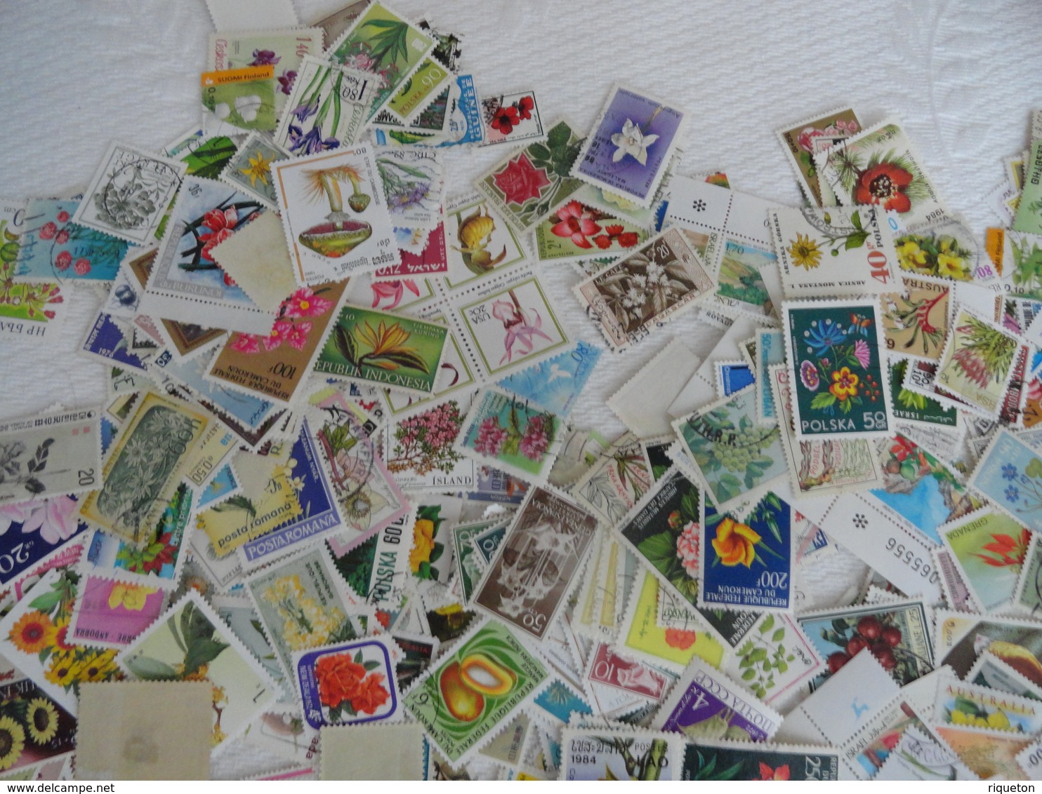 Gros Lot, Vrac 620 Gr De Milliers De Timbres  Thématique Fleurs, Fruits, Agrumes, Plantes..Multiples Tous Pays - B/TB - - Kilowaar (min. 1000 Zegels)