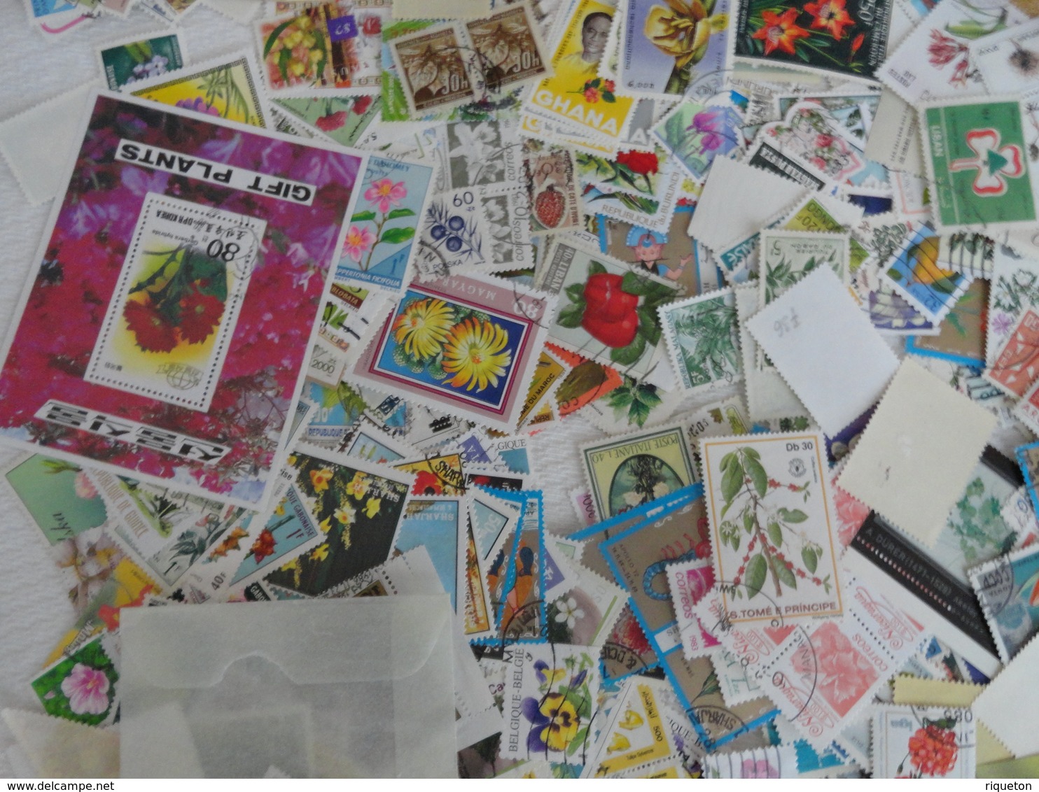 Gros Lot, Vrac 620 Gr De Milliers De Timbres  Thématique Fleurs, Fruits, Agrumes, Plantes..Multiples Tous Pays - B/TB - - Kilowaar (min. 1000 Zegels)