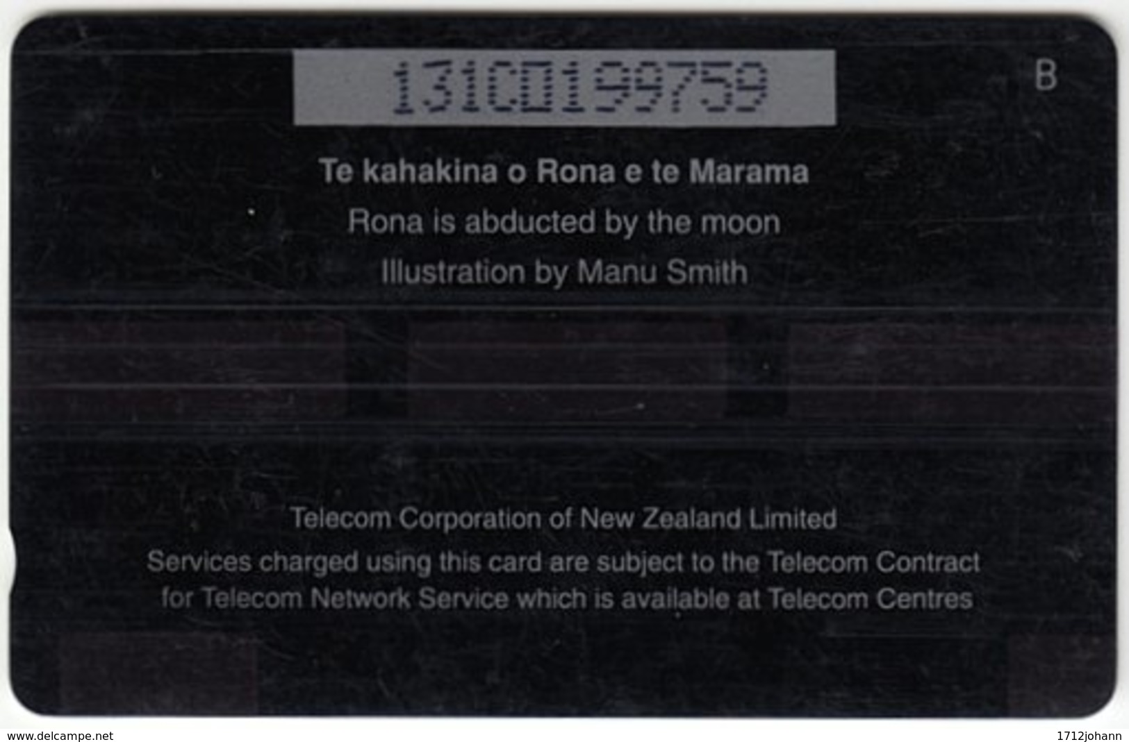 NEW ZEALAND A-701 Magnetic Telecom - Culture, Traditional Tales - 131CO - Used - Neuseeland