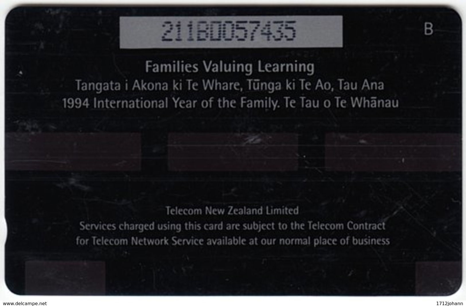 NEW ZEALAND A-734 Magnetic Telecom - People, Family - 211BO - Used - New Zealand