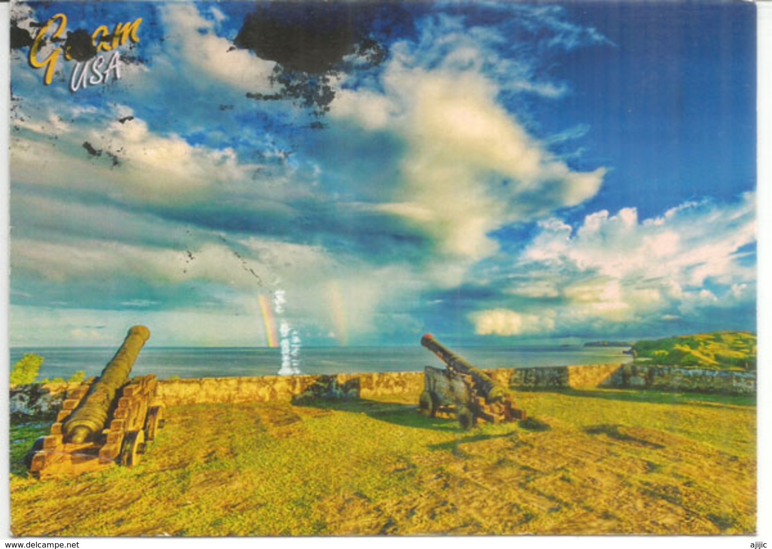 Canons Of Fort Soledad,fort In Umatac, Guam Built By The Spanish In 1810, Postcard From Guam Sent To Andorra - Guam