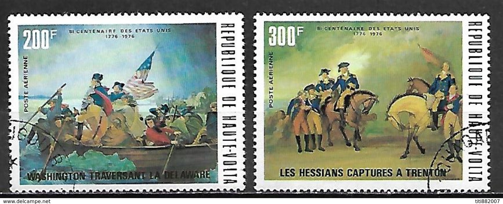 HAUTE VOLTA   -  Poste Aérienne  - 1975 . Y&T N°188 à 189 Oblitérés.   Bicentenaire Des  Etats - Unis - Alto Volta (1958-1984)