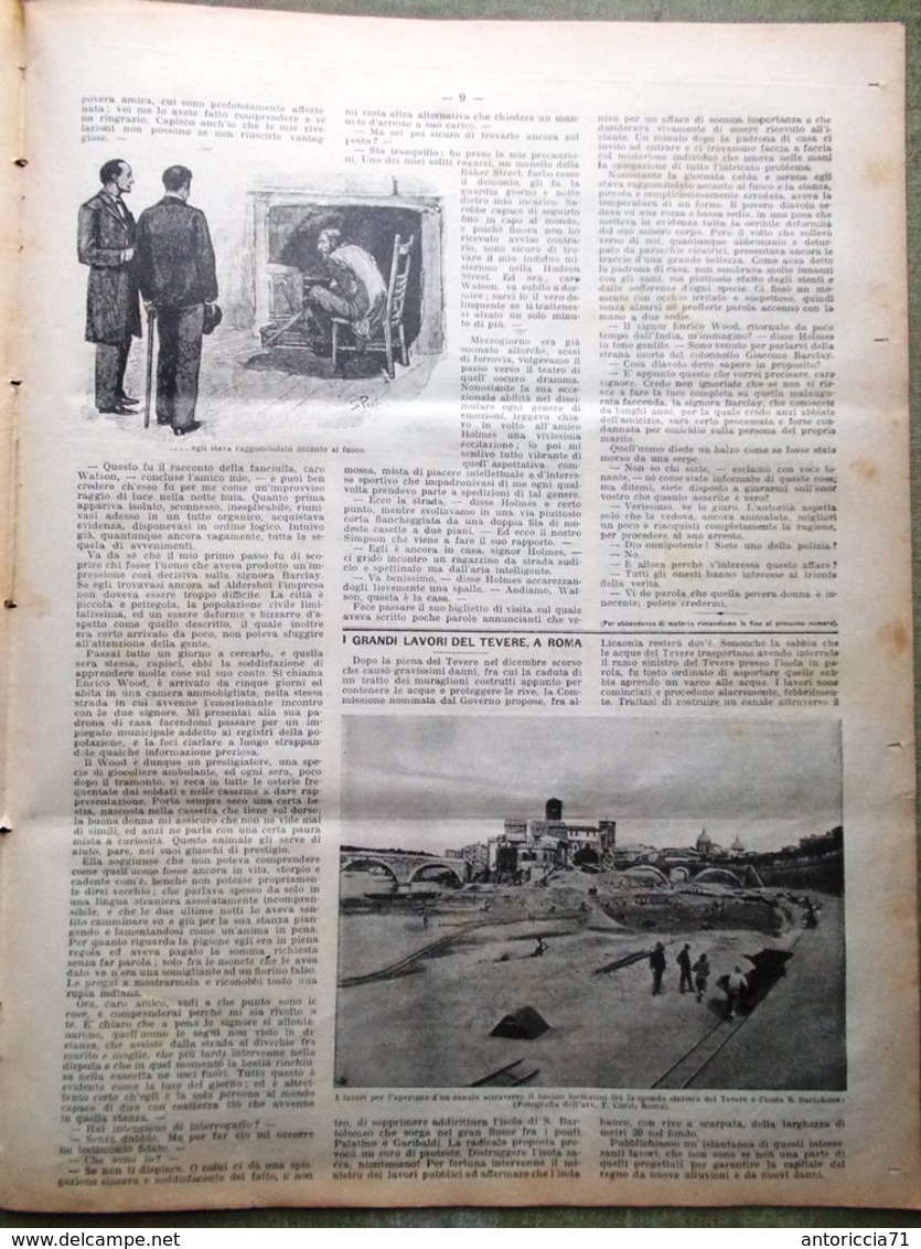 La Domenica Del Corriere 28 Luglio 1901 Studenti Parigini Ferrara Tevere Torino - Other & Unclassified