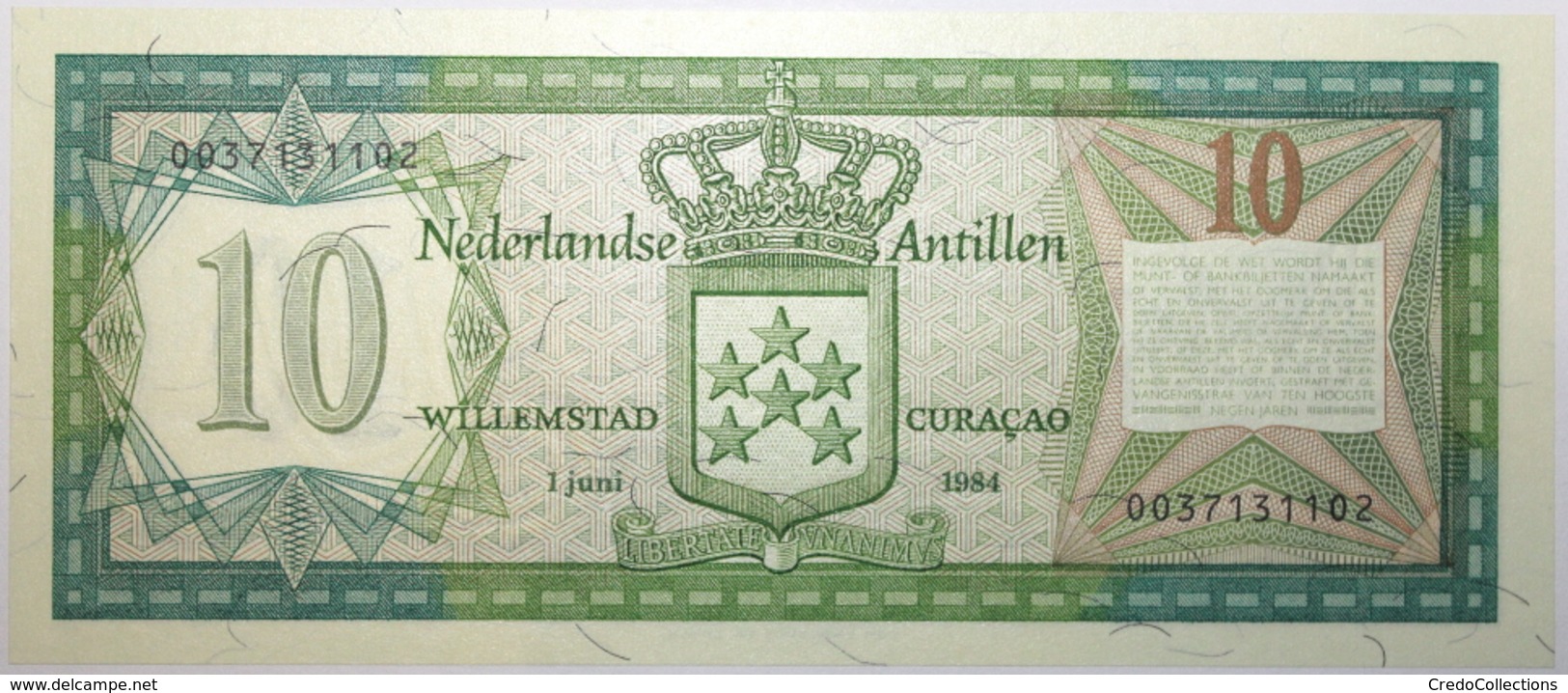 Antilles Néerlandaises - 10 Gulden - 1984 - PICK 16b - NEUF - Sonstige – Amerika
