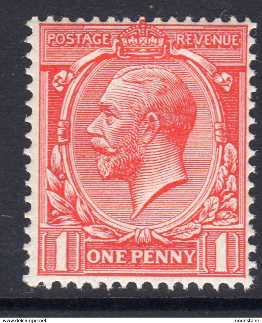 Great Britain GB George V 1912-24 1d Mackennal Head, Wmk. Simple Cypher, Lightly Hinged Mint, SG 358 - Neufs