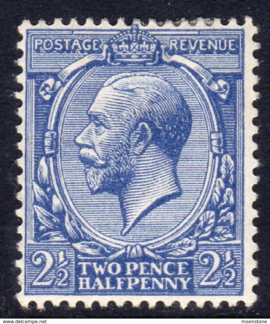 Great Britain GB George V 1912-24 2½d Mackennal Head, Wmk. Simple Cypher, Lightly Hinged Mint, SG 371a - Nuovi