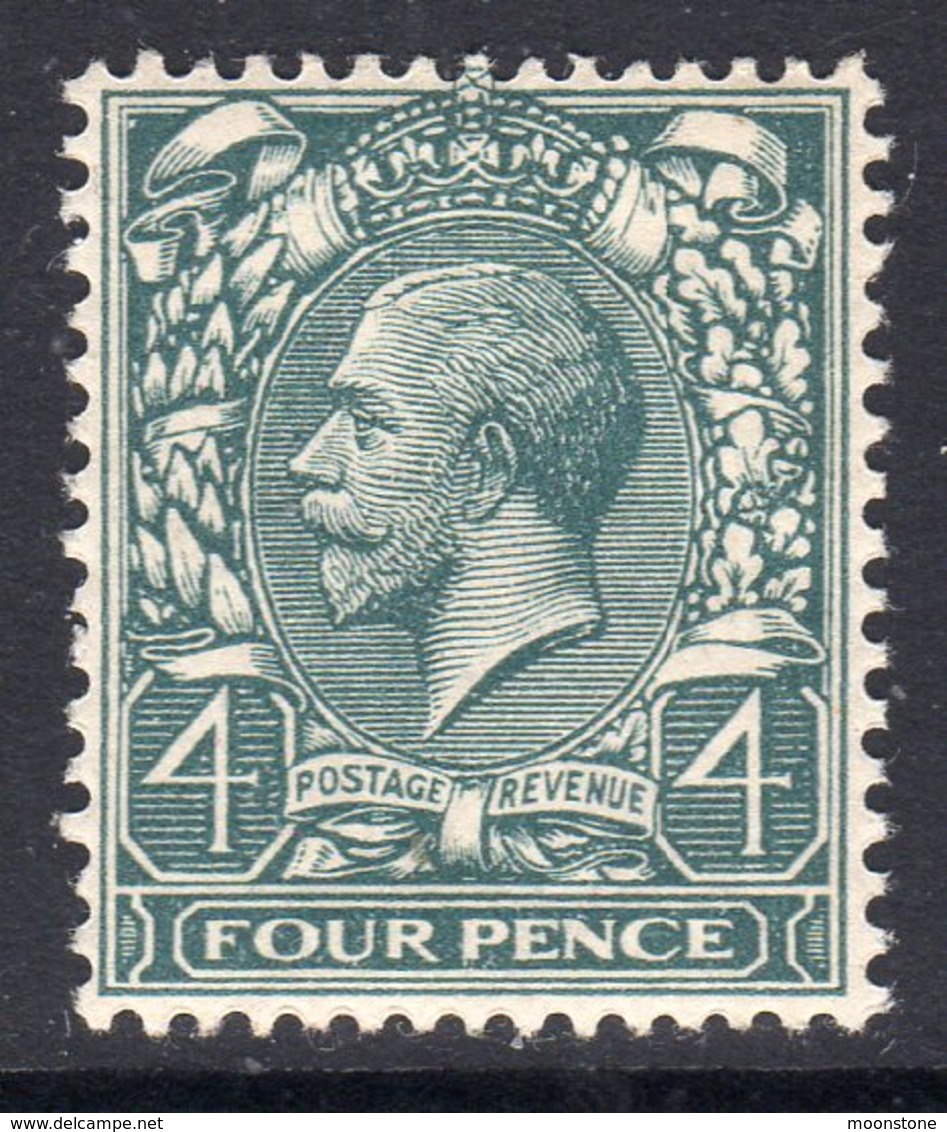 Great Britain GB George V 1912-24 4d Mackennal Head, Wmk. Simple Cypher, Lightly Hinged Mint, SG 379 - Ungebraucht