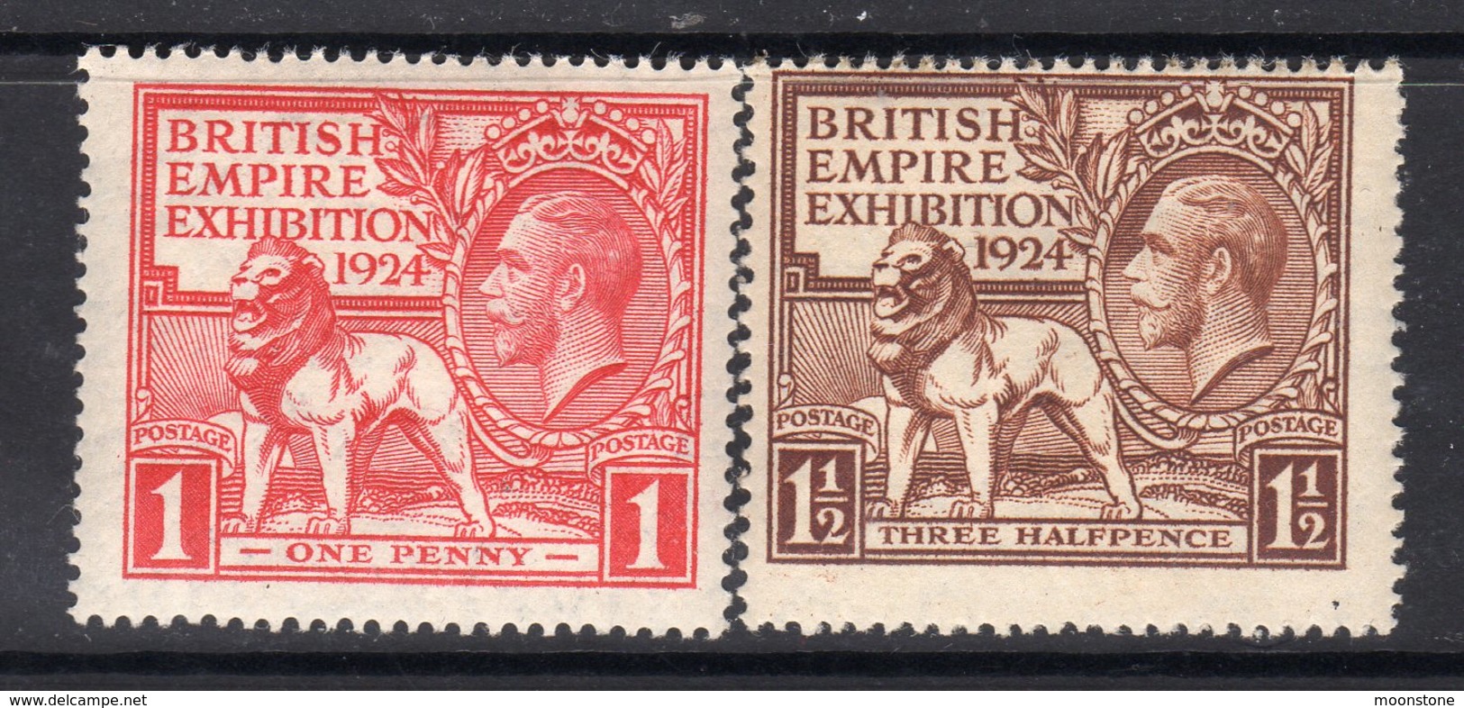 Great Britain GB George V 1924 Wembley Exhibition Set Of 2, Lightly Hinged Mint, SG 430/1 - Ungebraucht