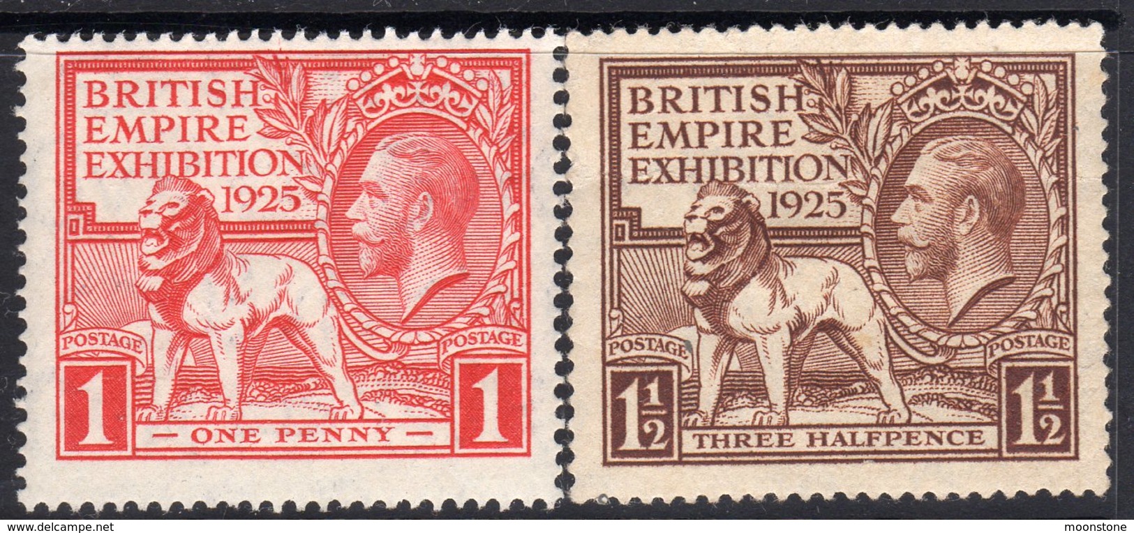 Great Britain GB George V 1925 Wembley Exhibition Set Of 2, Hinged Mint, SG 432/3 - Neufs