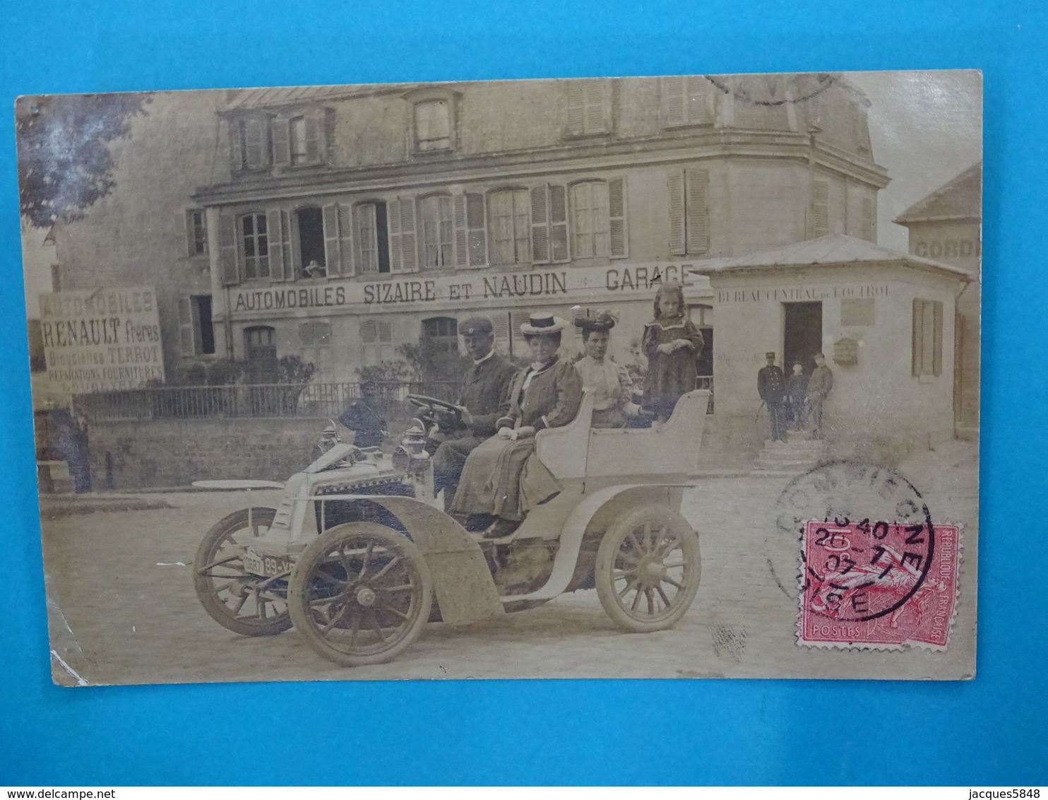 60 ) Compiègne - Carte Photo - Automobile SIZAIRE Et NAUDIN " Garage " Bureau De L'octroi  - Année 1907  :  EDIT : - Compiegne