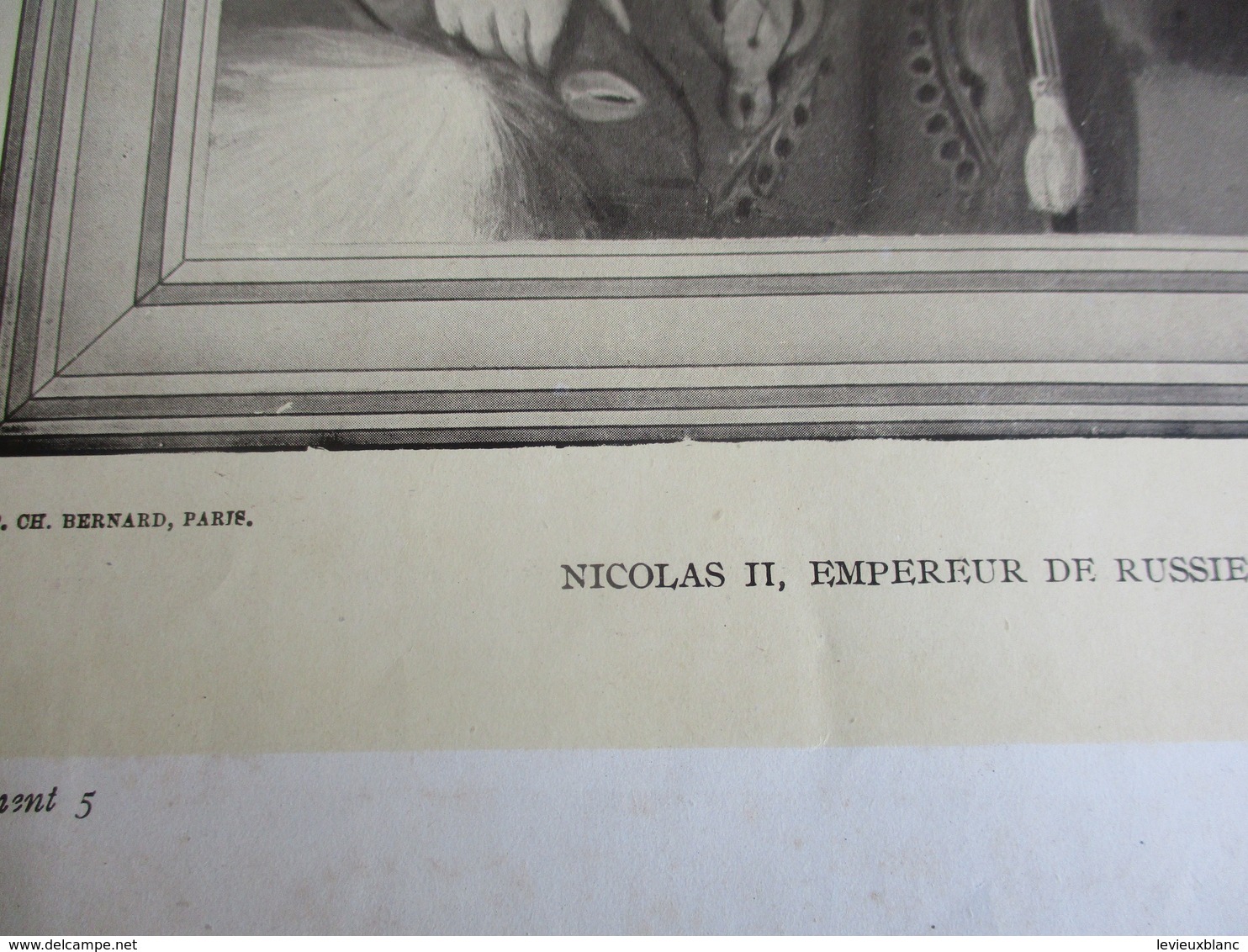 Tirage Ancien/Planche Hors-Texte/Revue "Le Panorama De La Guerre"/Tsar NICOLAS II Russie/Ch Bernard/1914-1919  GRAV323 - Prints & Engravings