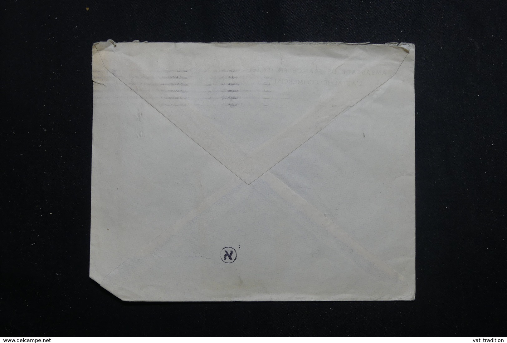 ISRAËL - Enveloppe De L 'Ambassade De France Pour Paris En 1954, Affranchissement De Tel Aviv Plaisant - L 61575 - Lettres & Documents