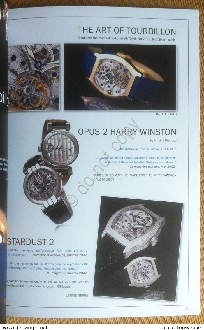 Catalogo Orologi Watch Catalog - Antoine Preziuso Geneve A Journey Through Time - Autres & Non Classés