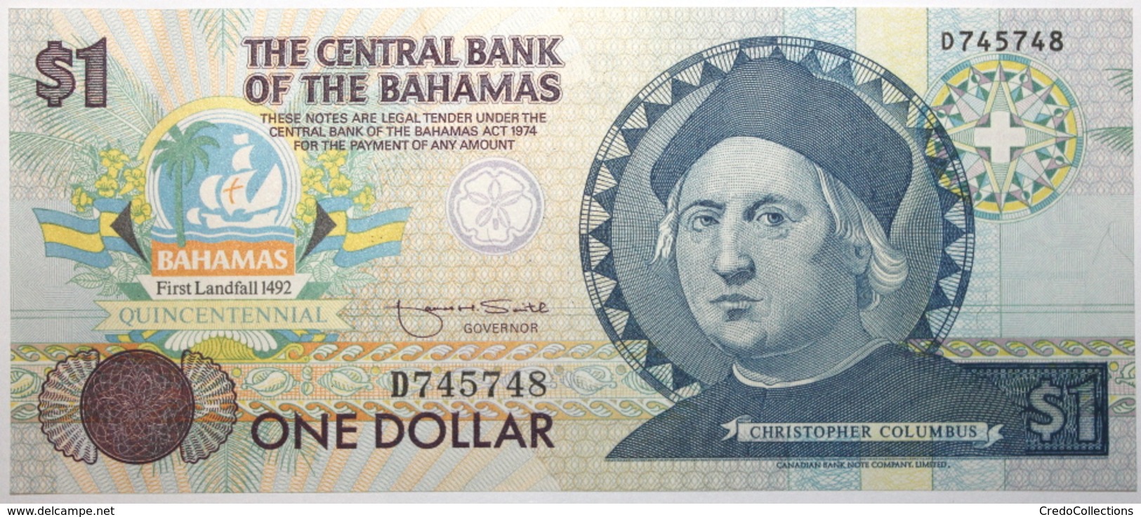 Bahamas - 1 Dollar - 1992 - PICK 50a - NEUF - Bahamas