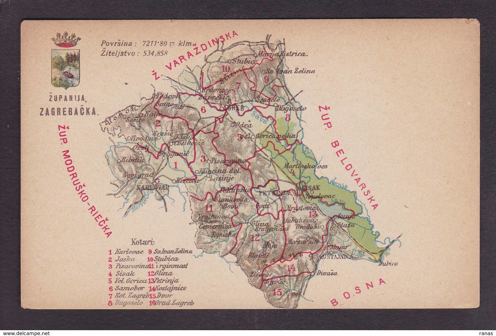 CPA Croatie Croatia Non Circulé Maps - Croacia