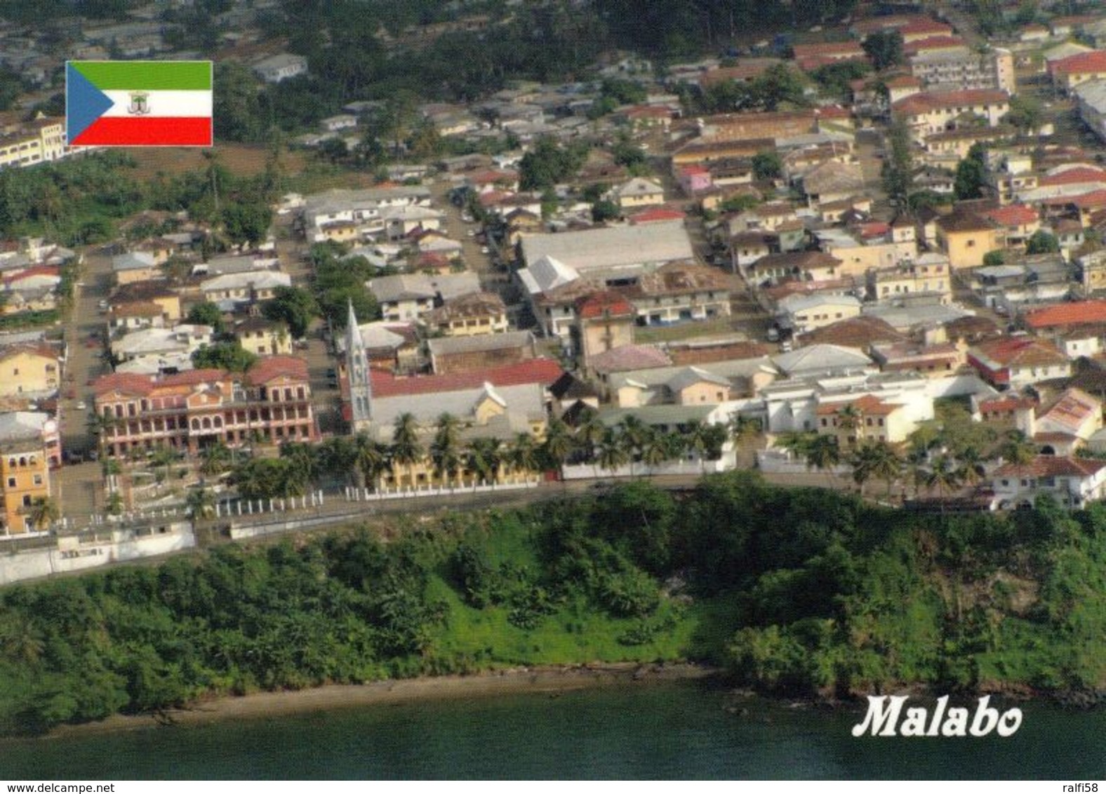 1 AK Äquatorial-Guinea * Blick Auf Die Hauptstadt Malabo, Sie Liegt An Der Nordküste Der Insel Bioko - Luftbildaufnahme - Equatorial Guinea