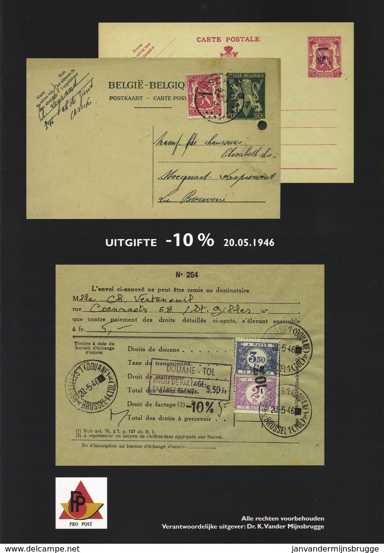 Cataloog Karel Vander Mijnsbrugge -10% Opdruk/surcharge/print Van Acker 1946 - 1946 -10%