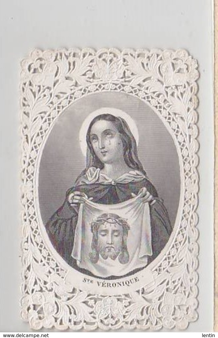 Image Pieuse / Image Dentelle Felix / Circa1880  / Ste Véronique - Devotion Images