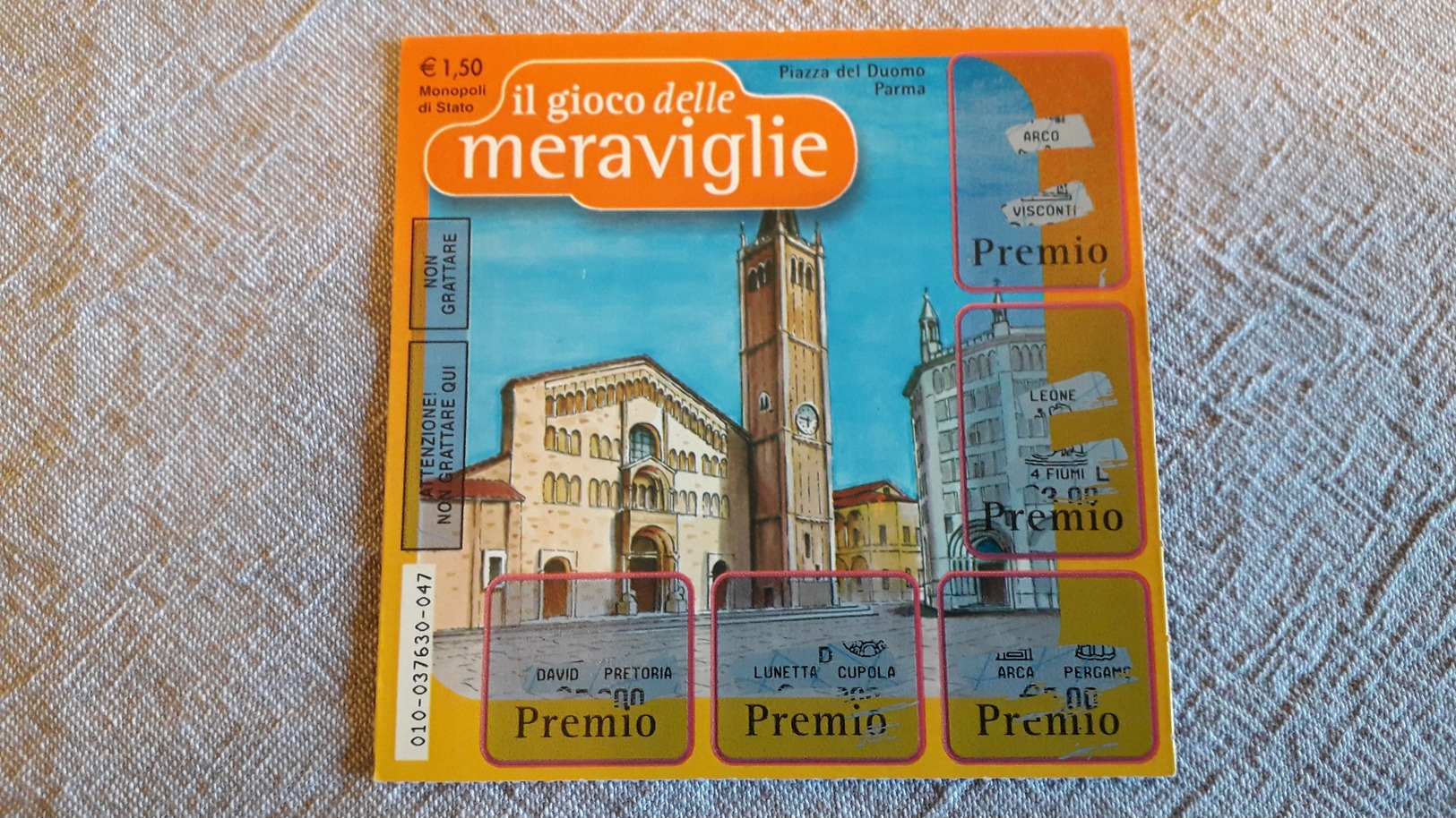 MONOPOLI DI STATO GRATTA E VINCI IL GIOCO  DELLE  MERAVIGLIE USATO - Lottery Tickets