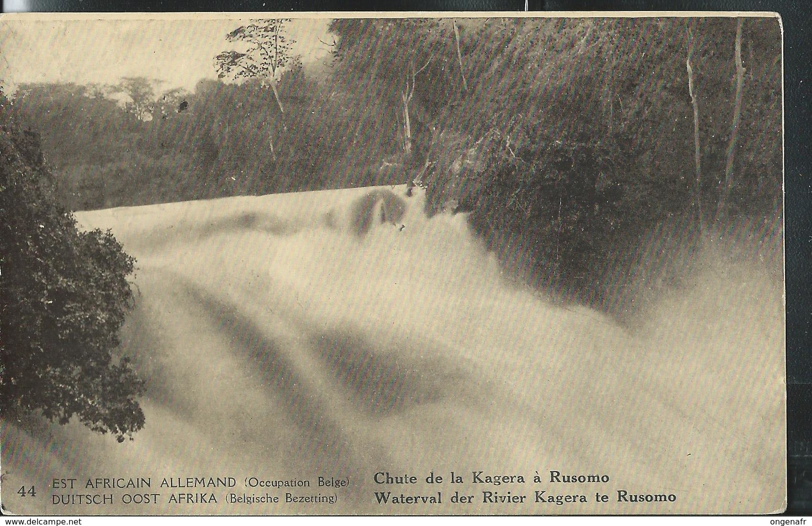 Carte Illustrée  N° 11. Vue: 44. Chute De La Kagera à Rusomo (obl. Kigoma 02/07/1918) - Stamped Stationery