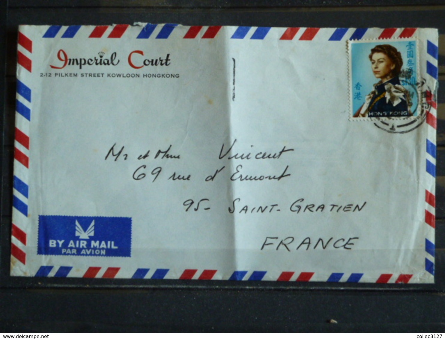 D3 - Cover Sent From Hong Kong To France - Brieven En Documenten