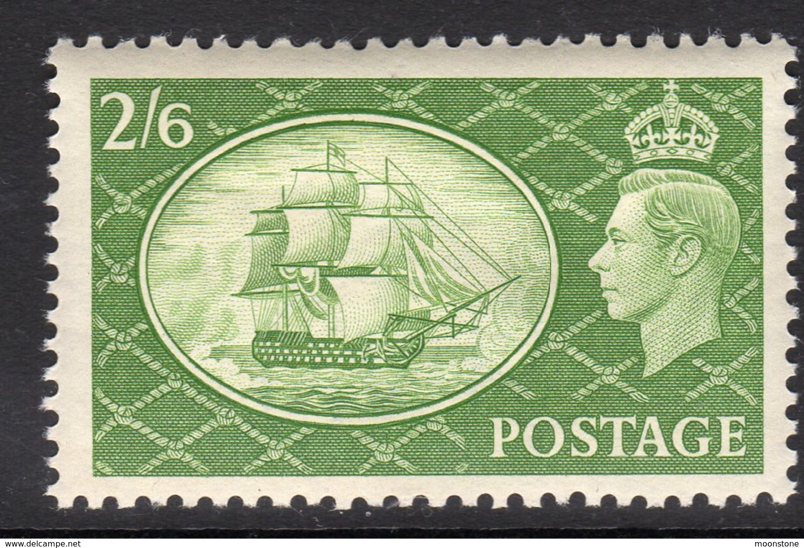Great Britain GB George VI 1951 'Festival' 2/6d Definitive, Hinged Mint, SG 509 - Unused Stamps
