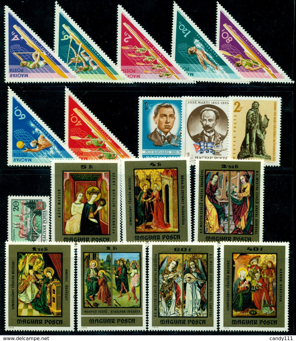 1973 Hungary,Ungarn,Hongrie,Ungheria,Ungaria,Year Set/JG =85 Stamps+9 S/s,MNH - Full Years