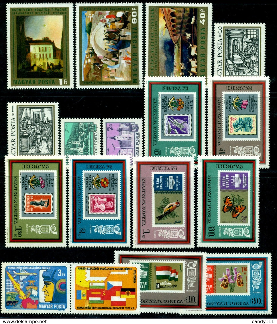 1973 Hungary,Ungarn,Hongrie,Ungheria,Ungaria,Year Set/JG =85 Stamps+9 S/s,MNH - Full Years