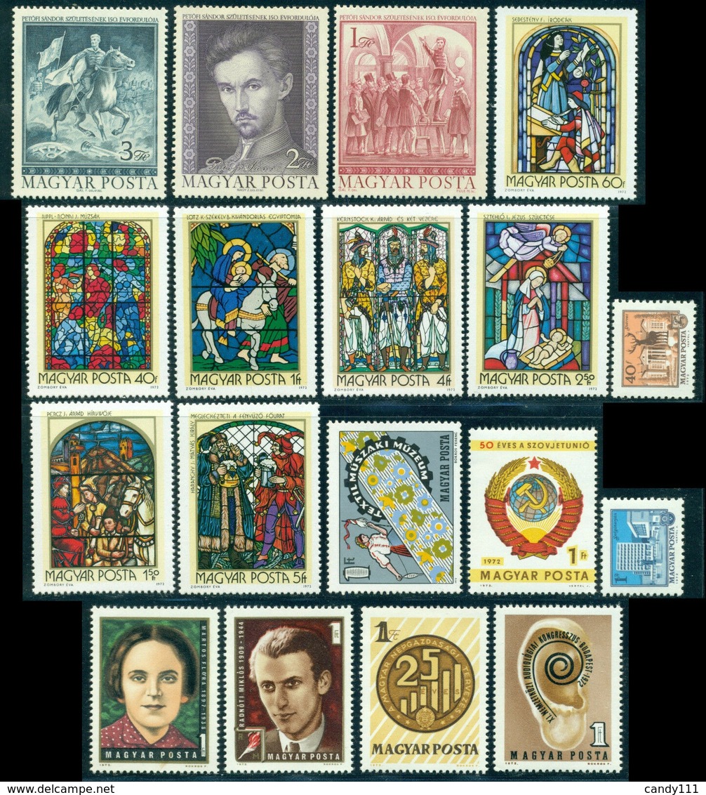 1972 Hungary,Ungarn,Hongrie,Ungheria,Ungaria,Year Set/JG =93 Stamps+7 S/s,MNH - Annate Complete