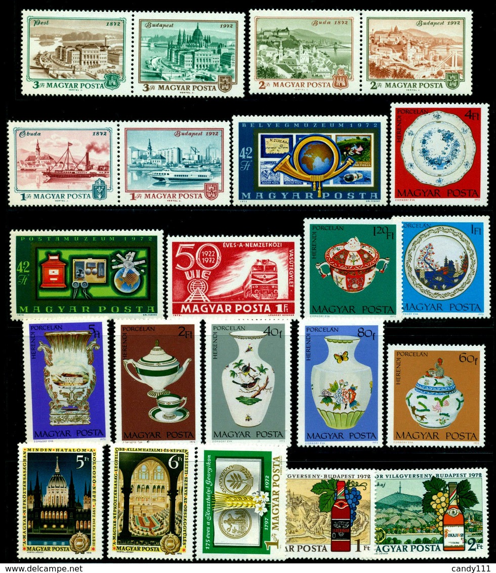 1972 Hungary,Ungarn,Hongrie,Ungheria,Ungaria,Year Set/JG =93 Stamps+7 S/s,MNH - Années Complètes