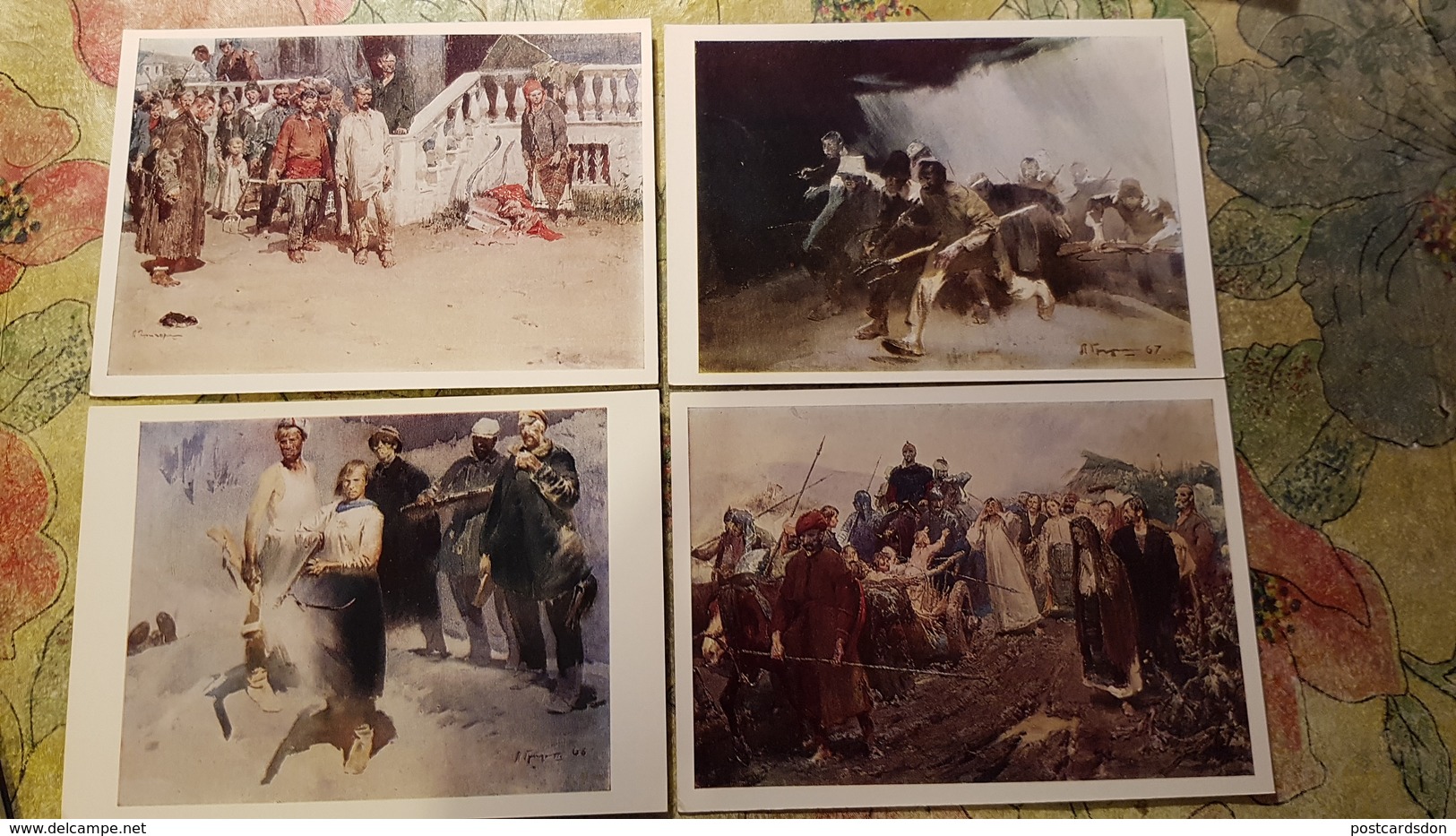 HISTORY OF MOLDOVA PEOPLE By Grigorashenko -  Full 8 PCs Set - OLD Postcard 1971 - Rare Edition - Moldavie