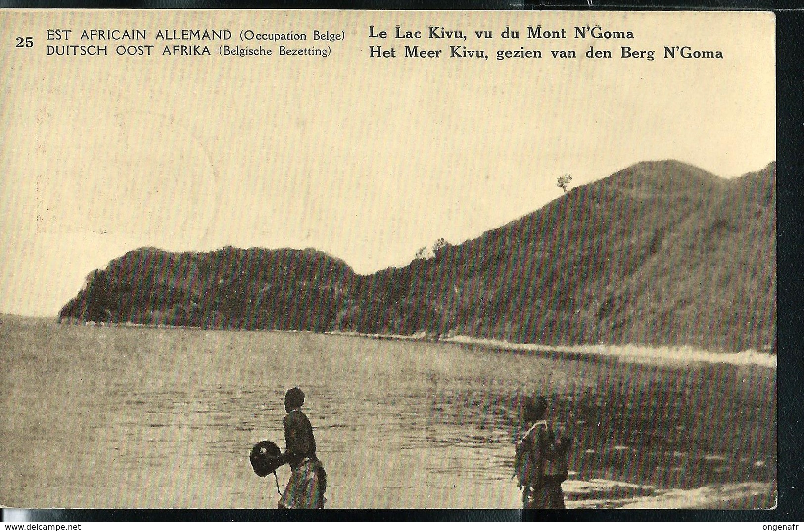 Carte Illustrée  N° 12. Vue: 25: Le Lac Kivu, Vu Du Mont N'Goma   (obl. Kigoma  31/05/1918) - Ganzsachen