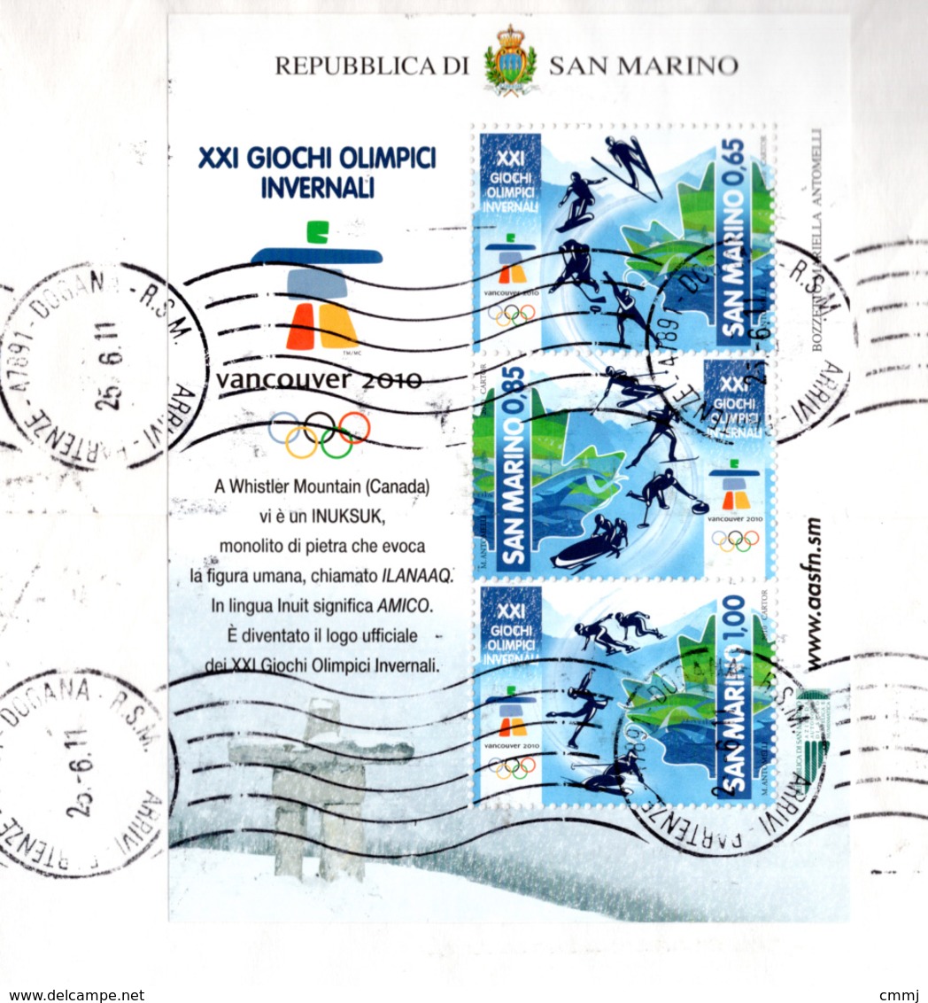 SAN MARINO - BLOCCO DI 25 BUSTE VIAGGIATE RACCOMANDATA -    ALTO VALORE  - BLOCCO 17