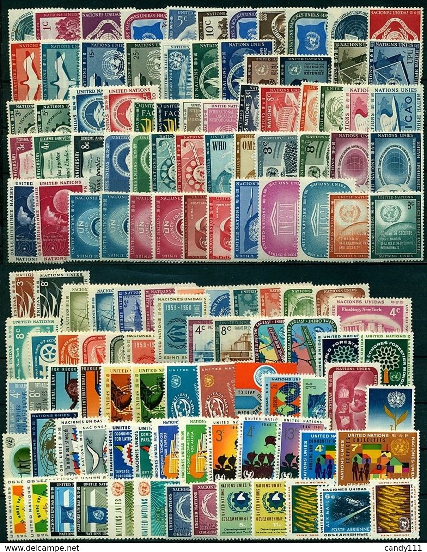 1955-80 United Nations UN New York,Mi.1-365 + 7 S/s,MNH - Collections, Lots & Séries