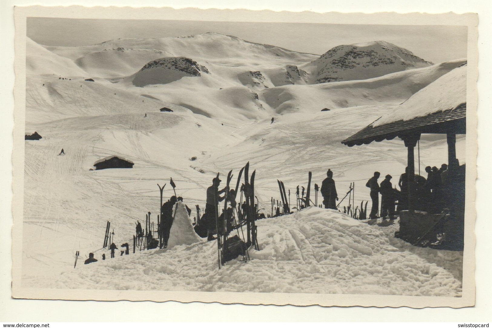 DAVOS Parsenn Fideris Jenaz Skihaus Heuberge Blick Auf Das Matlishorn Ski-Touren-Läufer - Fideris